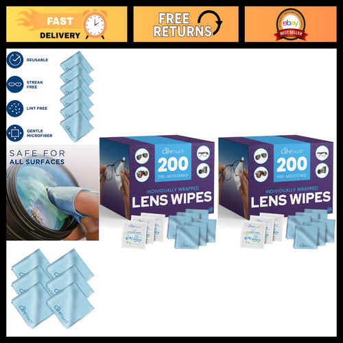 200 lens cleaning wipes 6 - 200,