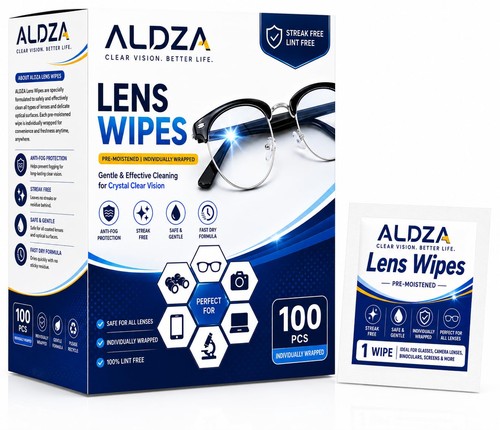 100 count lens cleaning wipes - 100,