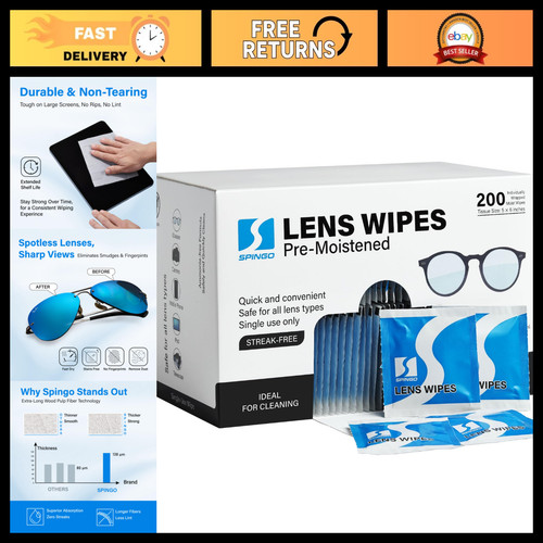 200 count lens wipes - 200,