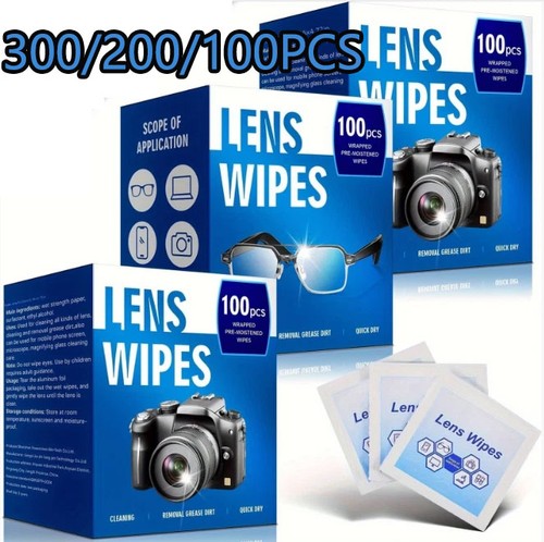 300 200pcs lens - cleaning, wipes