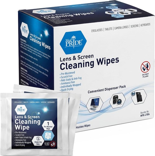 Lens and screen cleaning wipes - lens,